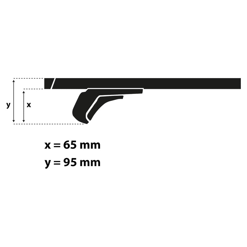 Menabo dakdrager Tiger zwart geschikt voor Peugeot 508 (I) SW stationwagen (2011-2014)