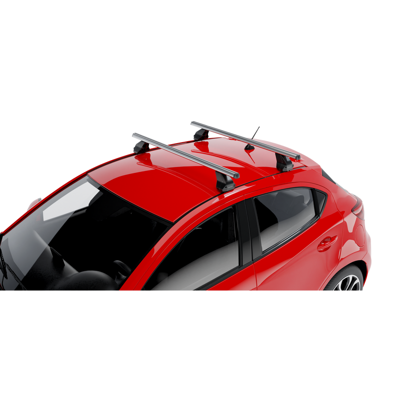 Menabo dakdragerset Omega aluminium geschikt voor Mazda 3 vijfdeurs (2009-2014)