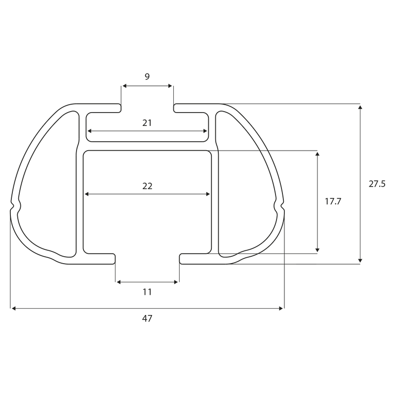Menabo dakdrager Sherman zwart geschikt voor Mitsubishi Outlander (II) (2007-2013)