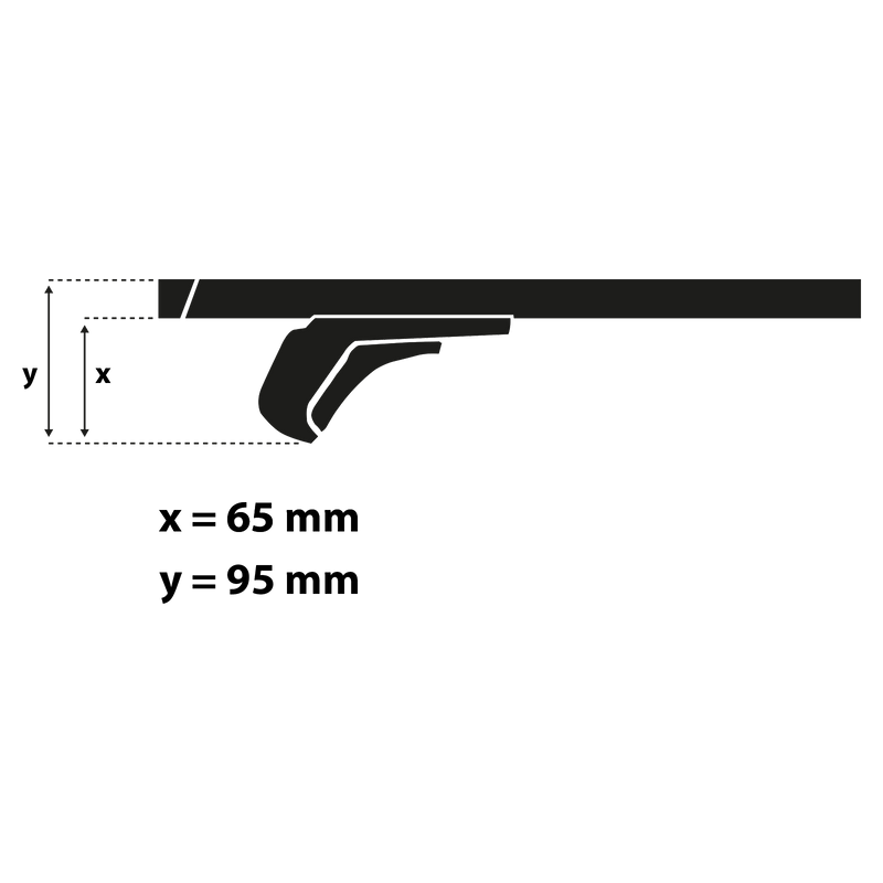 Menabo dakdrager Tiger zwart geschikt voor Opel Astra (J) Sports Tourer (2010-2015)