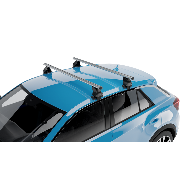Menabo dakdragerset Omega aluminium geschikt voor Volkswagen Polo (6R/6C) driedeurs (2009-2018)